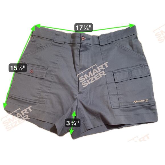 Sporting Original Shorts Cargo Blue Size 38 Short Inseam Stretch - Picture 2 of 4
